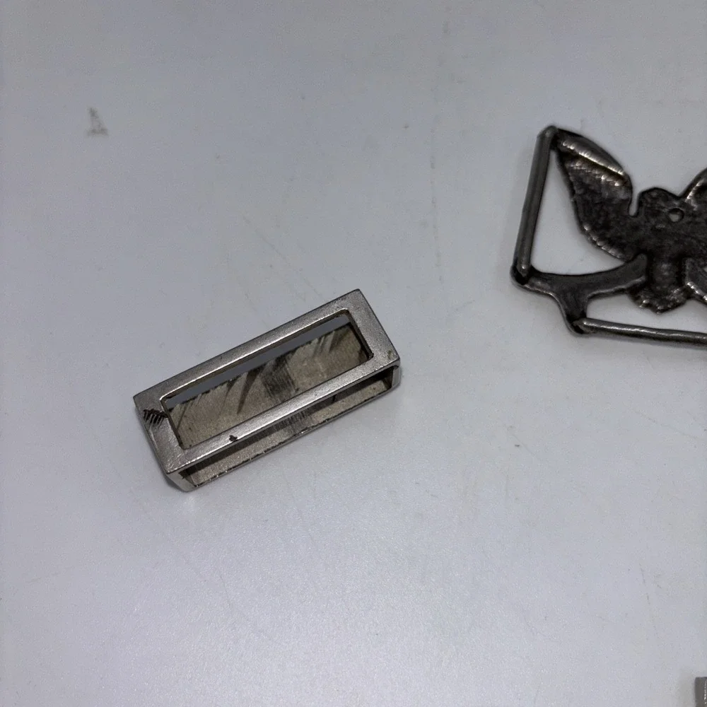 Harley Davidson Square Traditional Biker Motorcycle Belt Buckle Set.